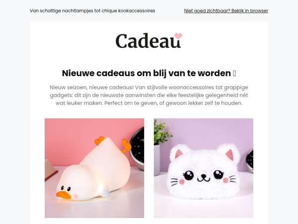 Hoi Mailaanbiedingen, Ontdek onze nieuwste cadeaus, perfect voor de feestdagen π