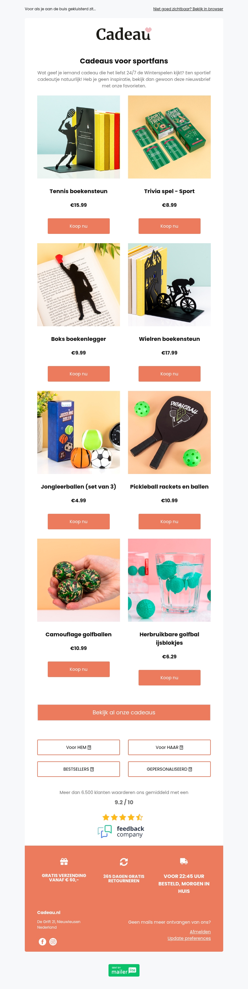 De leukste cadeautjes voor de sportliefhebber ๐๏ธโโ๏ธโธ๏ธ De leukste cadeautjes voor de sportliefhebber ๐๏ธโโ๏ธโธ๏ธ
