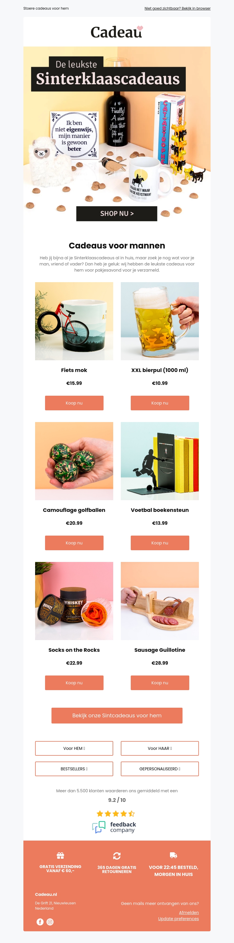 Bekijk onze originele Sinterklaascadeaus voor hem 👌 Bekijk onze originele Sinterklaascadeaus voor hem 👌