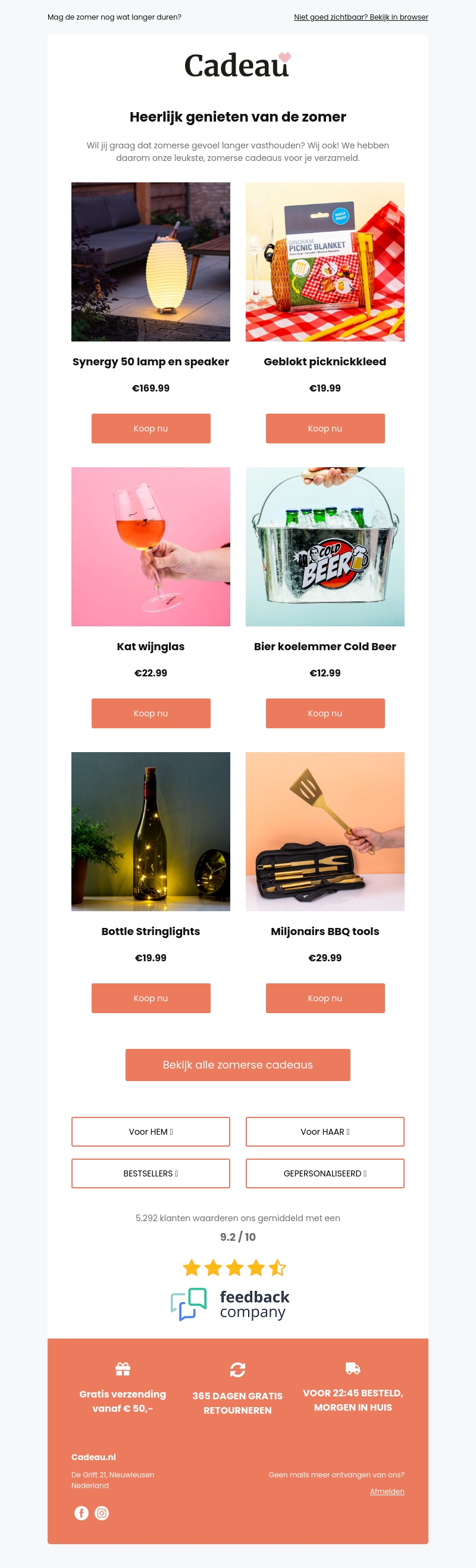 Geniet wat langer van de zomer met deze cadeaus ☀ Geniet wat langer van de zomer met deze cadeaus ☀