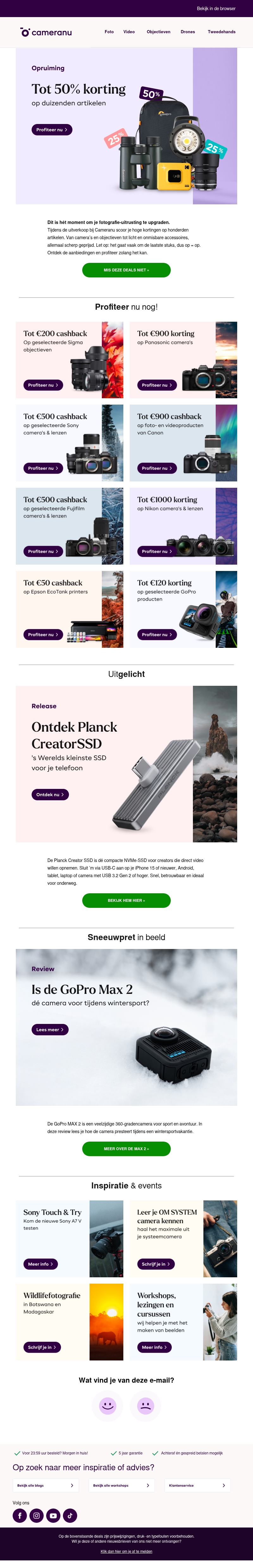 Opruiming: Tot 50% korting op honderden producten Opruiming: Tot 50% korting op honderden producten
