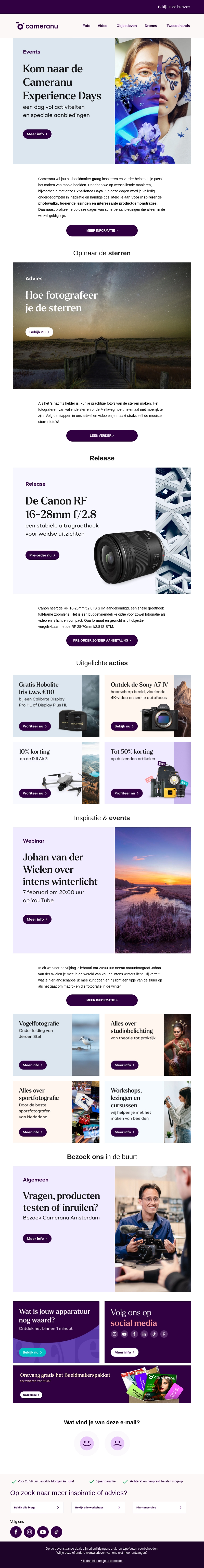 Mis ze niet: de Experience Days! Mis ze niet: de Experience Days!