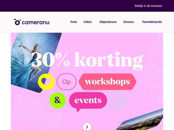 Black Friday deal: 30% korting op workshops en masterclasses