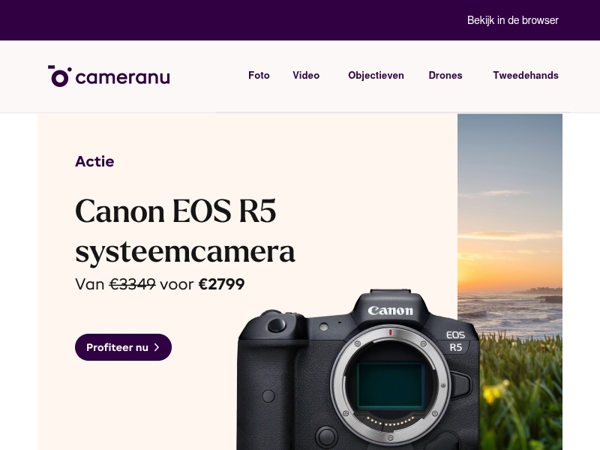 Spectaculaire deal: Canon EOS R5!