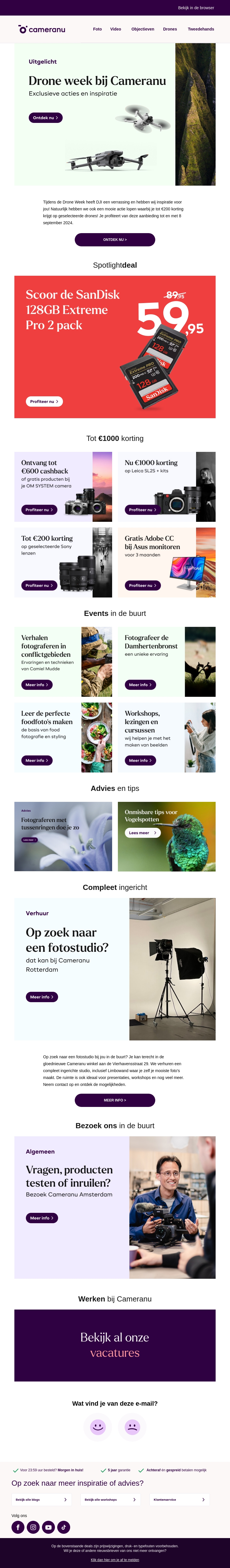 Drone week bij Cameranu Drone week bij Cameranu