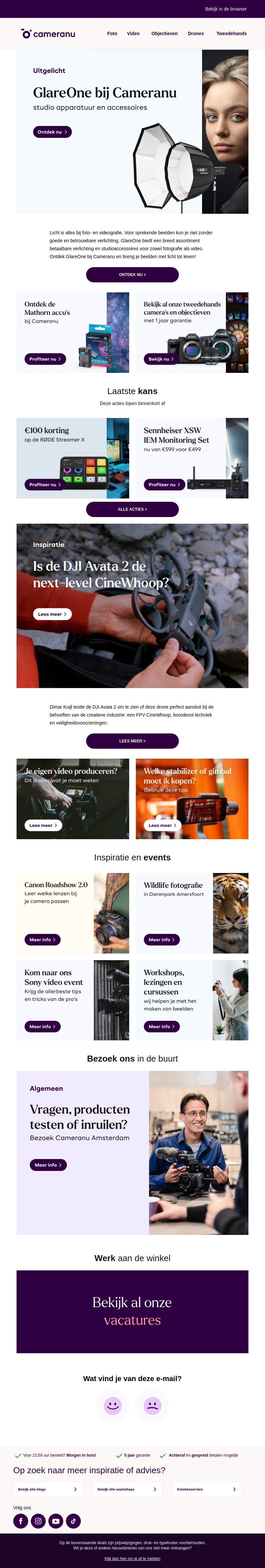 Ontdek GlareOne bij Cameranu Ontdek GlareOne bij Cameranu