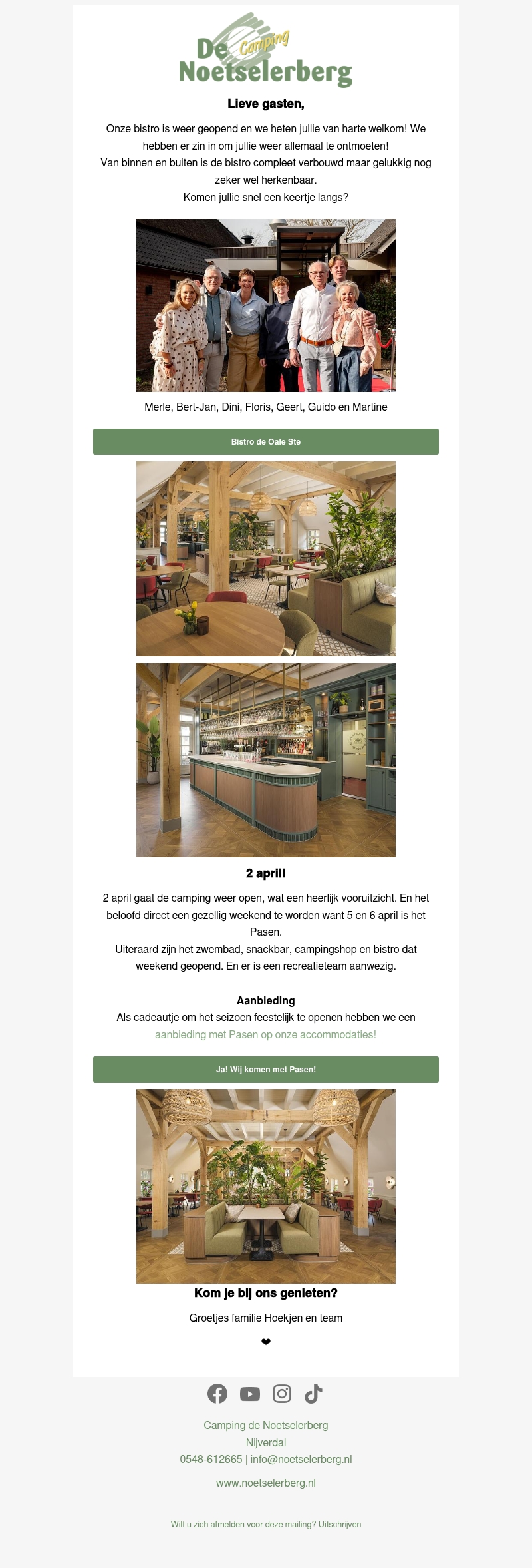 Aanbieding Pasen & Bistro nieuws! Aanbieding Pasen & Bistro nieuws!