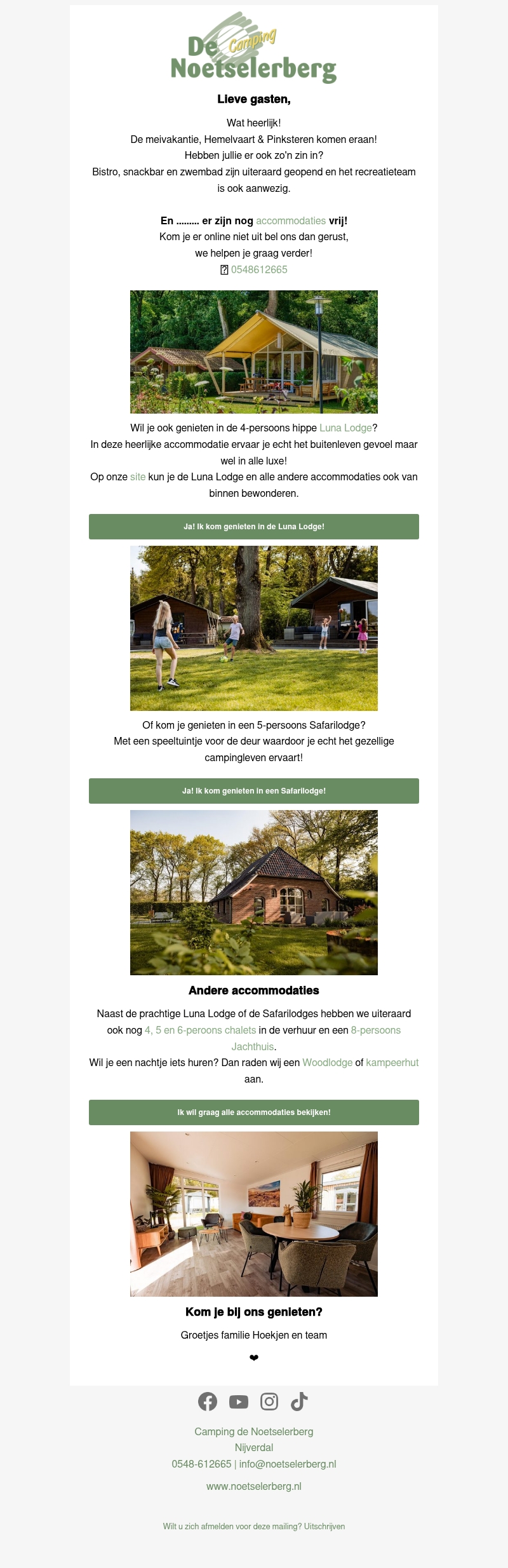 Onze accommodaties!❤️ Onze accommodaties!❤️