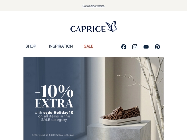 🎁 A gift for you: Extra 10% off SALE