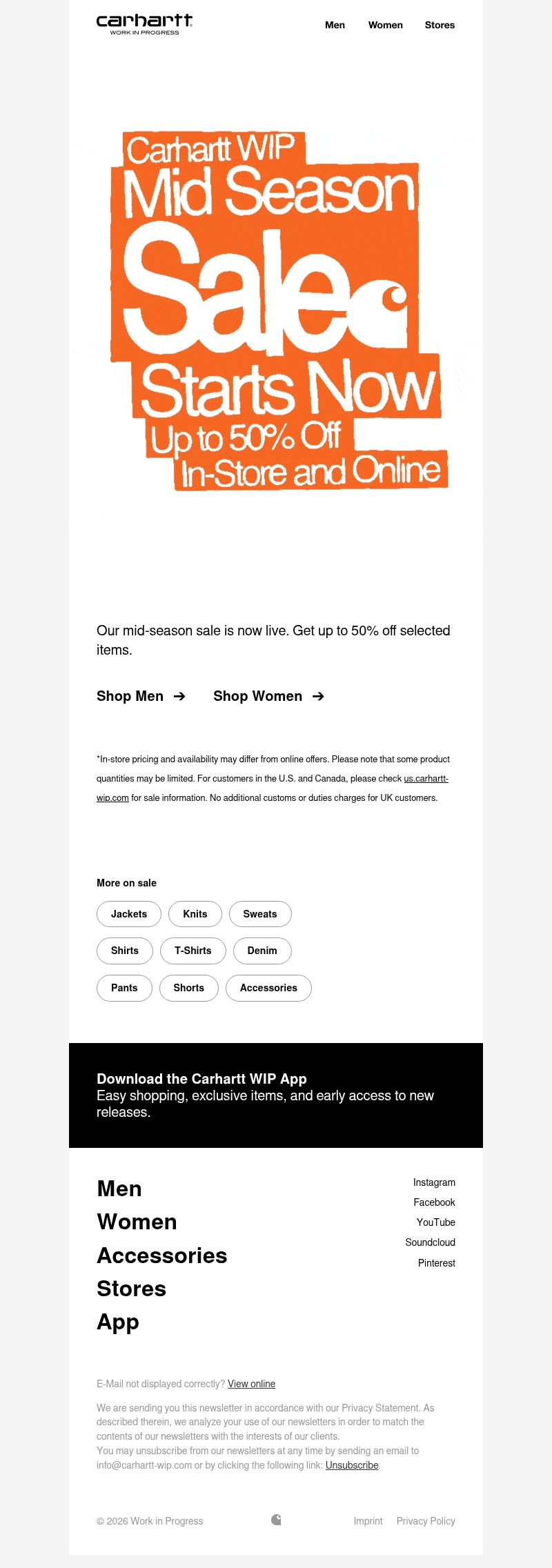 Mid-Season Sale Starts Now Mid-Season Sale Starts Now