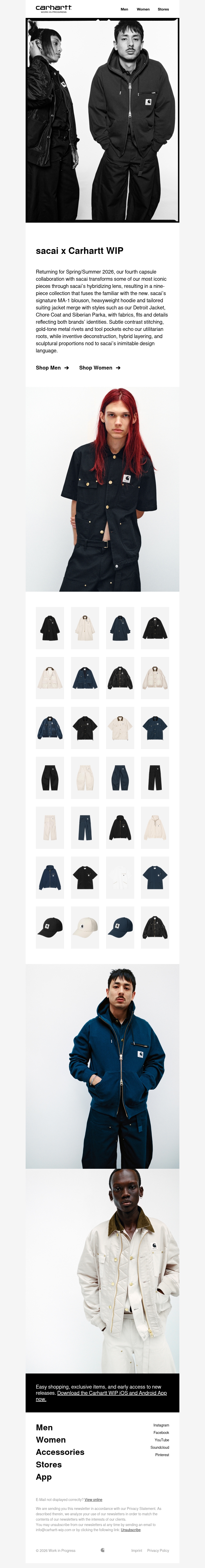 sacai x Carhartt WIP sacai x Carhartt WIP