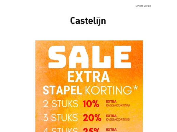 Stapelkorting bij Castelijn bovenop de sale🤩