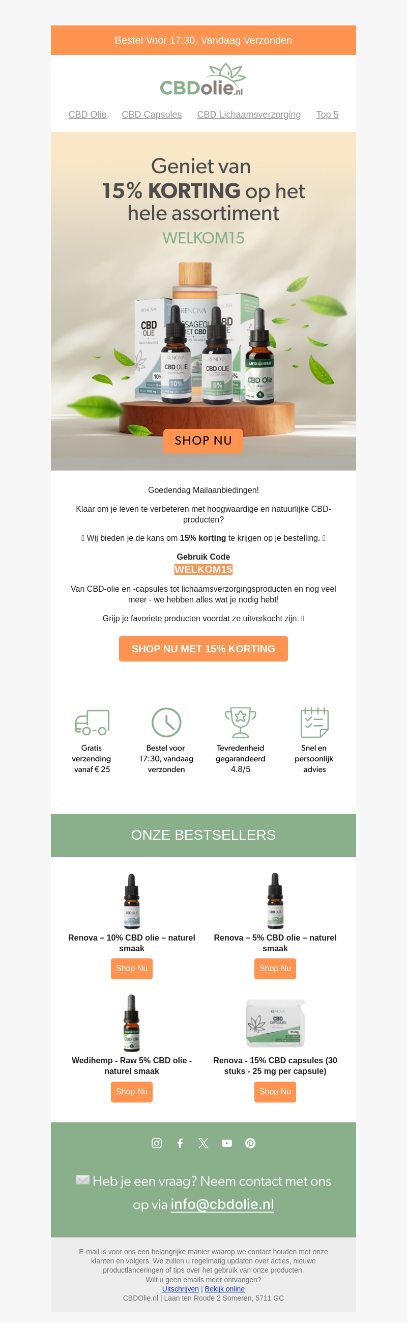 💰 Ontvang 15% korting op het hele assortiment! 💰 💰 Ontvang 15% korting op het hele assortiment! 💰