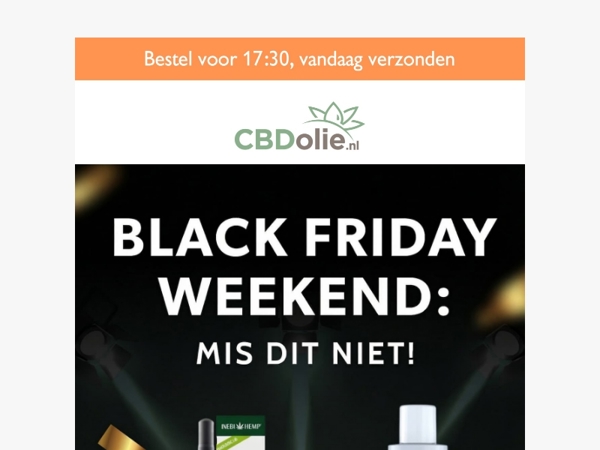 🖤 Black Friday Deals: 15% KORTING op het gehele assortiment!
