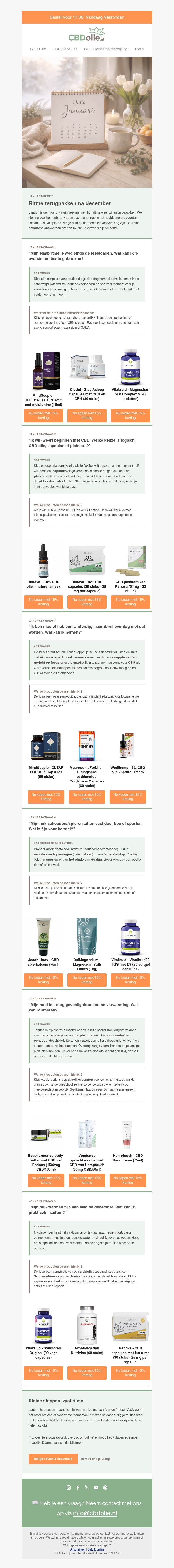 🔄 Januari-reset TIPS + 15% korting op geselecteerde artikelen! 🔄 Januari-reset TIPS + 15% korting op geselecteerde artikelen!