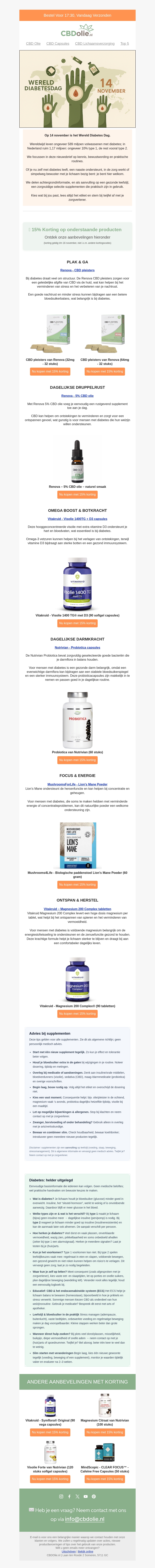 💙 Alles over diabetes + 15% op ondersteunende supplementen 💙 Alles over diabetes + 15% op ondersteunende supplementen