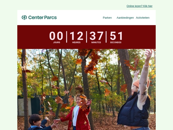 Laatste kans: alleen vandaag nog voordelig jouw herfstvakantie boeken! 🍂