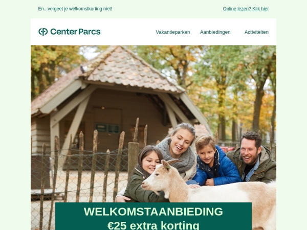 Beste , ontdek alles wat inbegrepen is tijdens jouw verblijf bij Center Parcs!