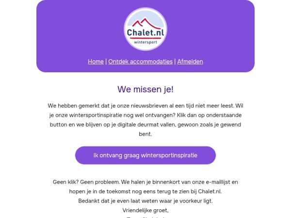 We missen je! ❤️ Blijf je bij ons?