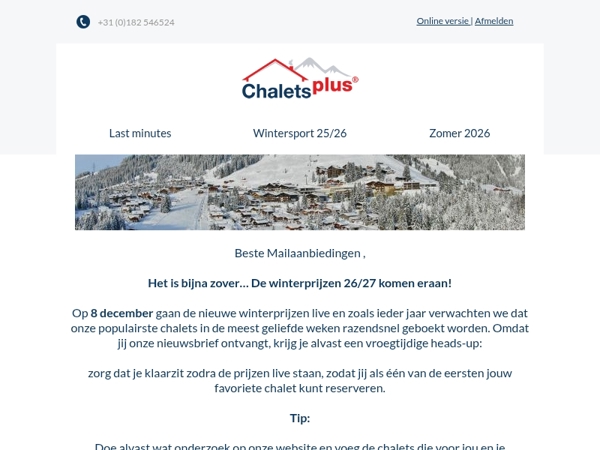 Winter 26/27, binnenkort te boeken!