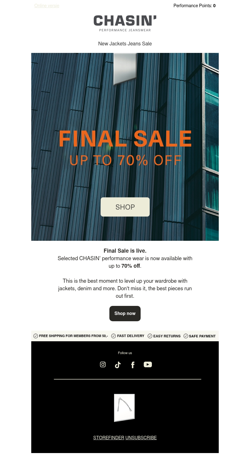 Final Sale starts now: up to 70% Off! Final Sale starts now: up to 70% Off!