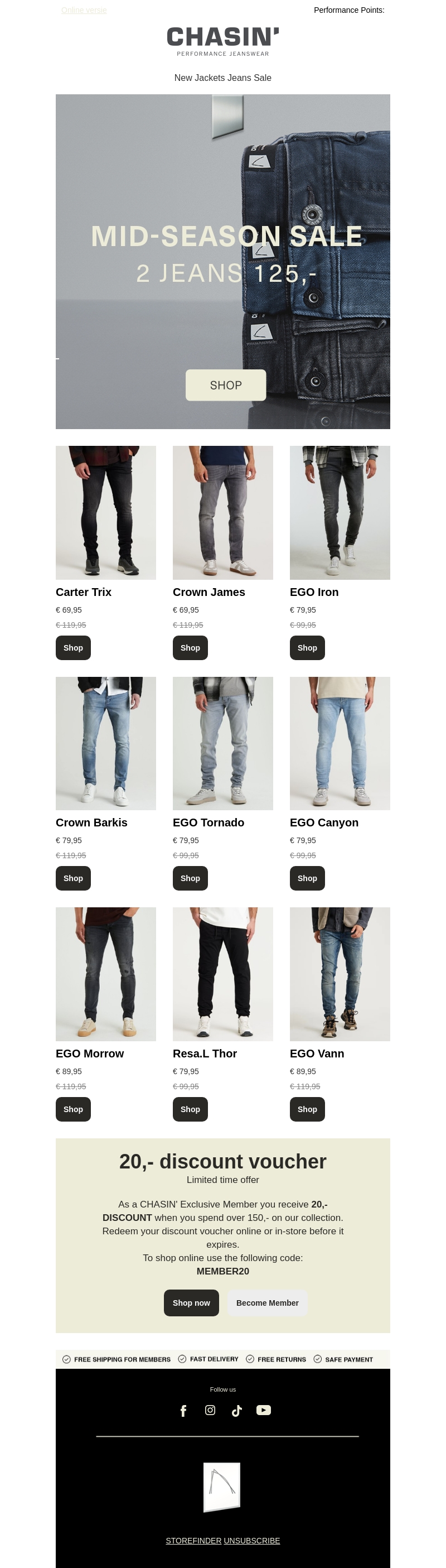 Don't miss out: 2 jeans 125,- Don't miss out: 2 jeans 125,-