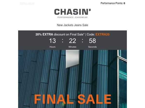 Final hours: 20% EXTRA on Sale