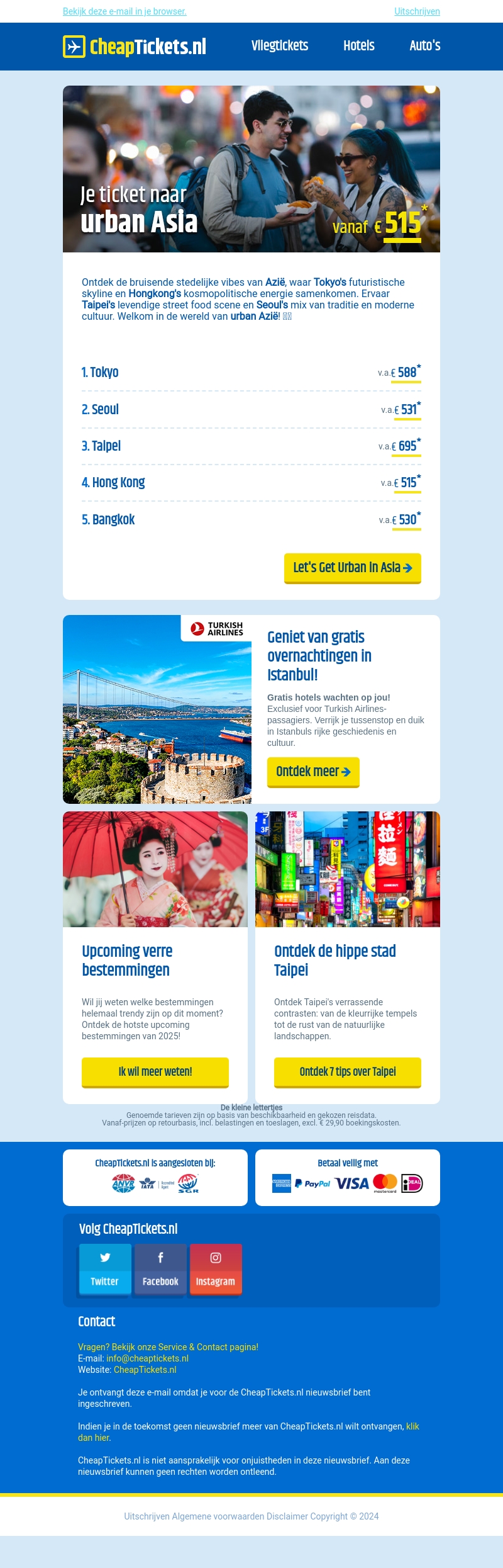 Hi Mailaanbiedingen, dit zijn dé upcoming bestemmingen in Azië! 🔥 Hi Mailaanbiedingen, dit zijn dé upcoming bestemmingen in Azië! 🔥