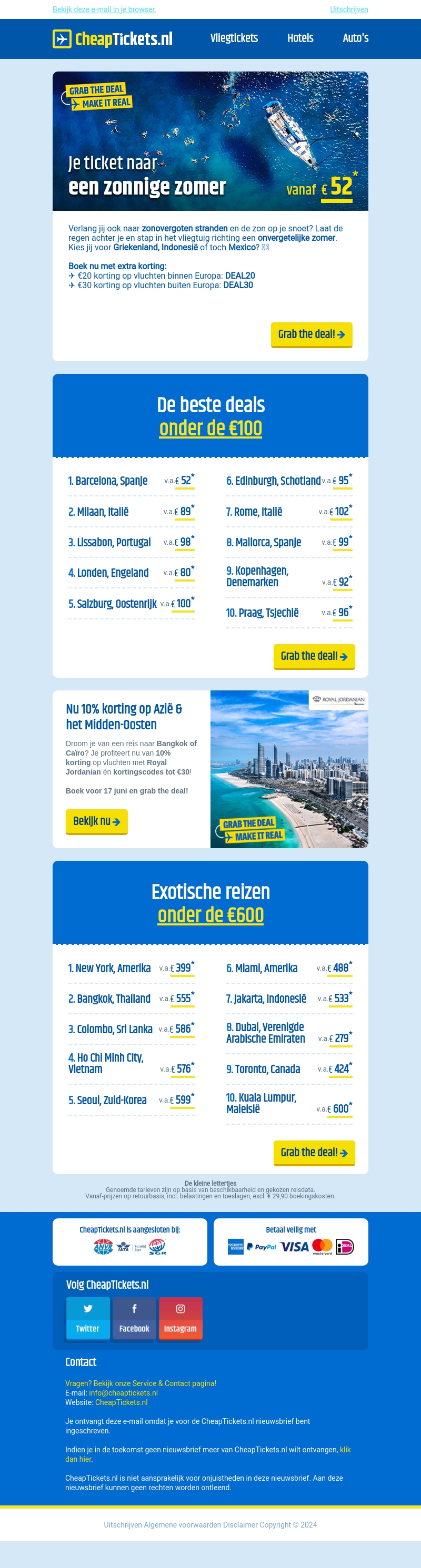 Hi Mailaanbiedingen, ontsnap aan de regen en vlieg naar de zon! ☀️🌴 Hi Mailaanbiedingen, ontsnap aan de regen en vlieg naar de zon! ☀️🌴