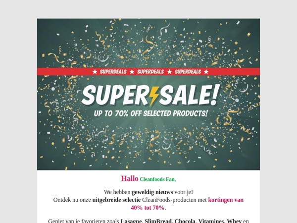 Tot 70% korting 🛍️