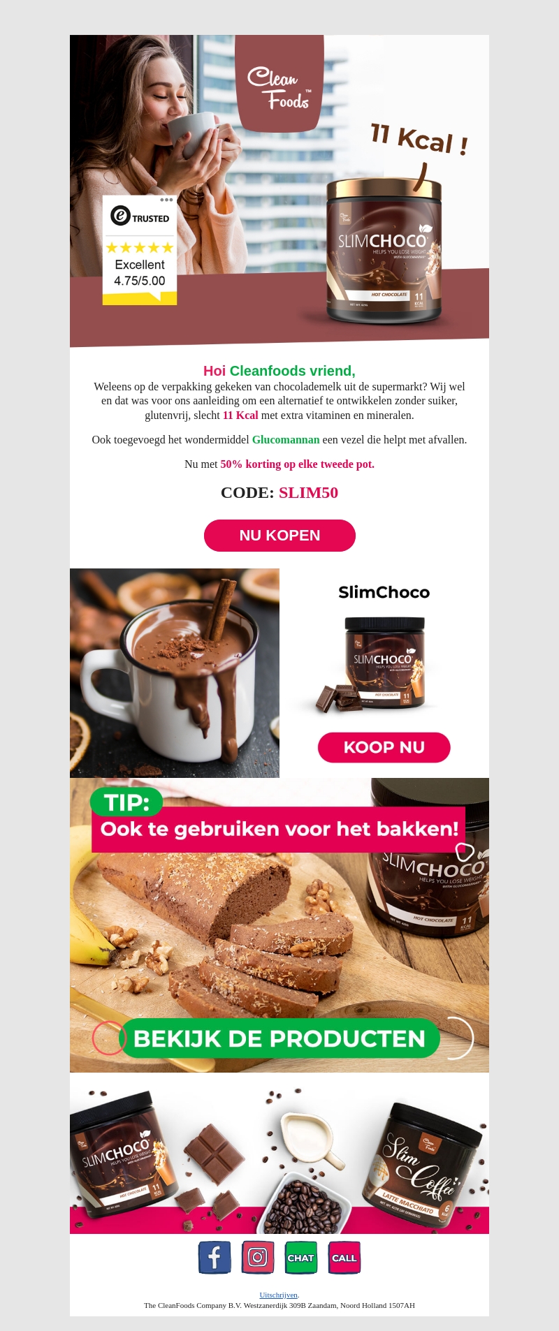 50% korting op SlimChoco π±π« 50% korting op SlimChoco π±π«