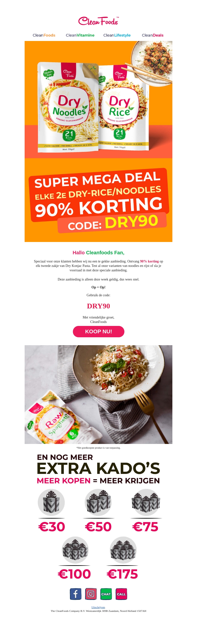 90% Korting op ELK tweede Dry Pasta! π 90% Korting op ELK tweede Dry Pasta! π