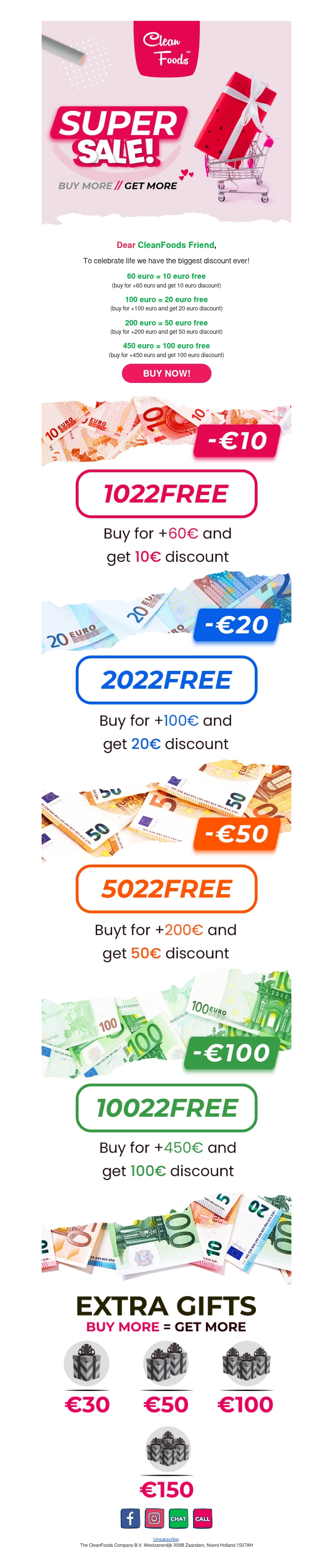 Buy more get more – 100 euro discount 😱 Buy more get more – 100 euro discount 😱