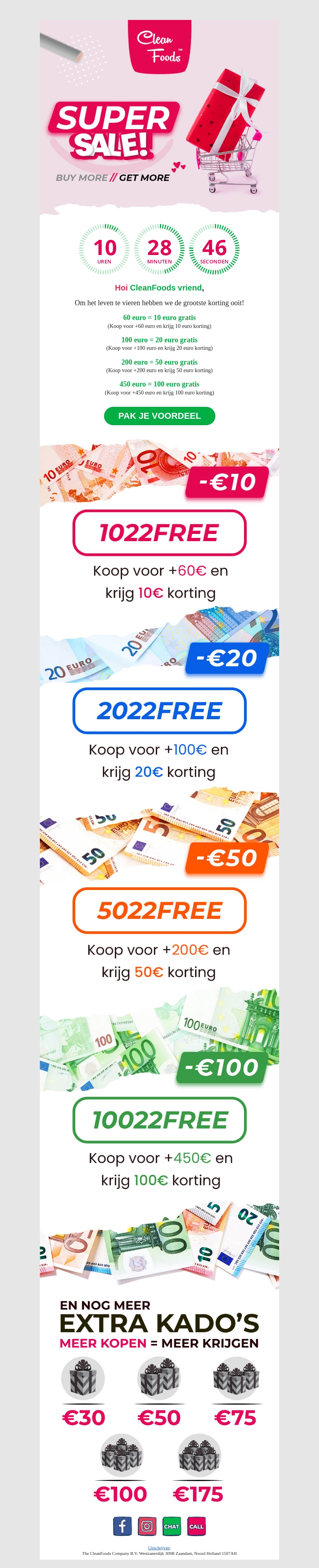 Alleen vandaag nog! Tot wel 100 euro korting😱 Alleen vandaag nog! Tot wel 100 euro korting😱
