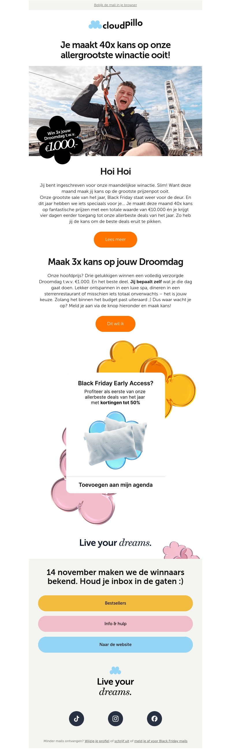 Jouw droomdag winnen? Jouw droomdag winnen?