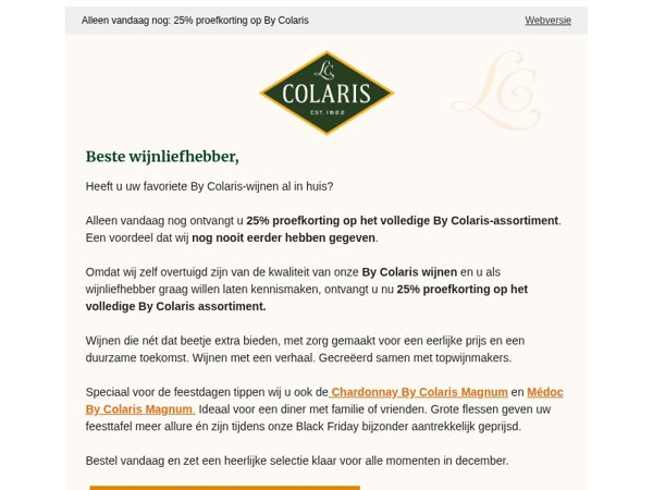 Vandaag is uw laatste kans op 25% proefkorting