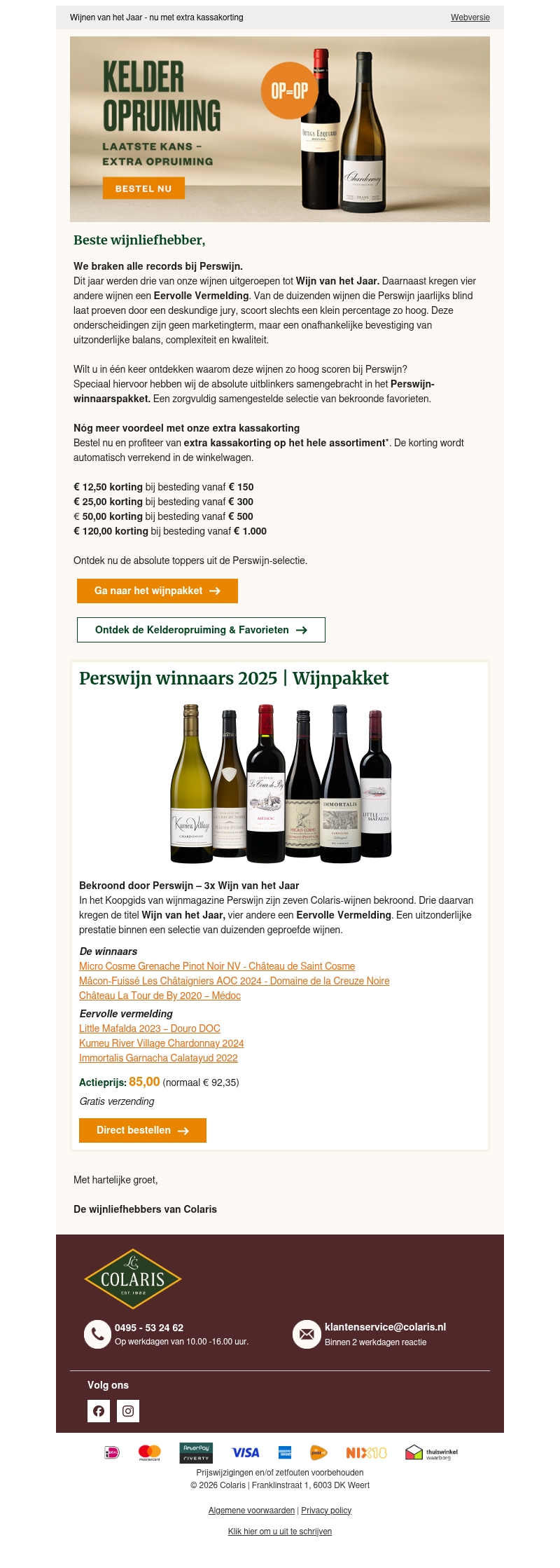 Wijnen van het Jaar pakket - nu met extra kassakorting Wijnen van het Jaar pakket - nu met extra kassakorting