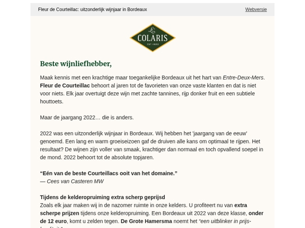 Eén van beste Courteillacs ooit van het domaine