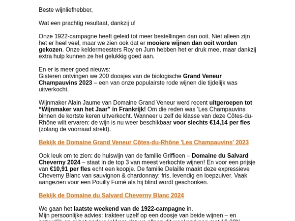 Een record én twee bijzondere wijn-aanraders