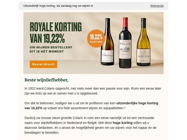 Nú 19,22% korting op bijna alles