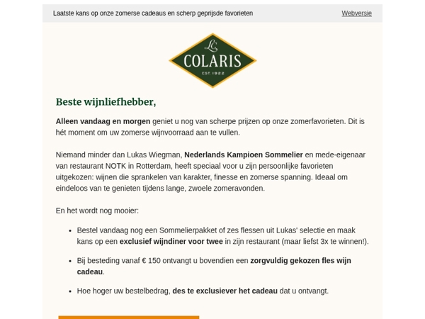 Deze selectie van een kampioen sommelier mag u niet missen!