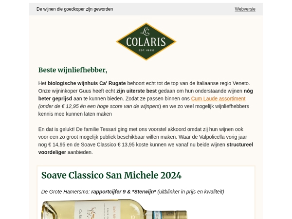 Het zomerse duo van Ca' Rugate