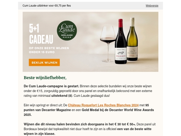 Nu 5 + 1 cadeau met 95 Decanterpunten