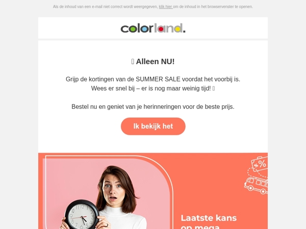 Laatste kans op mega kortingen tijdens de SUMMER SALE!