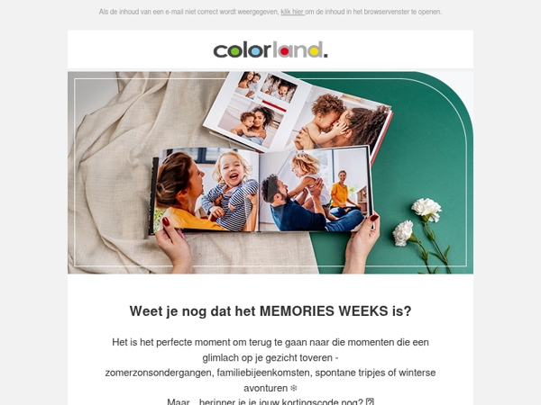 Bewaar je herinneringen met ons!