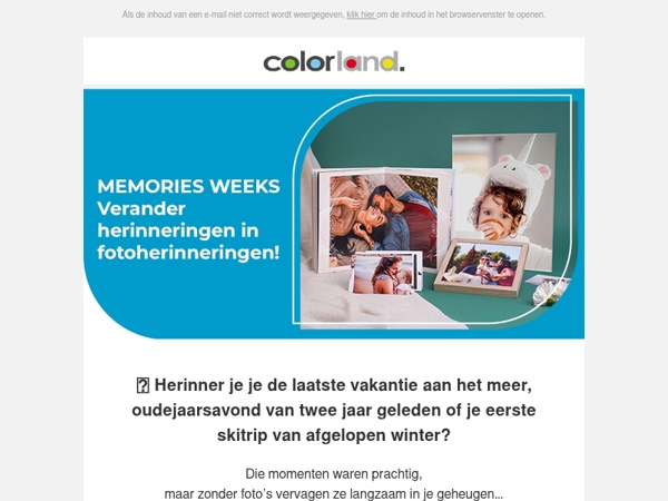 We starten met MEMORIES WEEKS!
