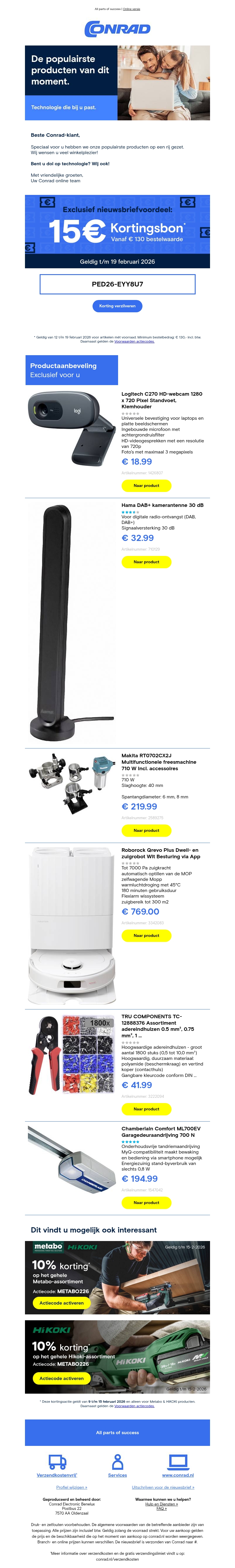 💥 Exclusief nieuwsbriefvoordeel: kortingsbon van € 15. 💥 Exclusief nieuwsbriefvoordeel: kortingsbon van € 15.