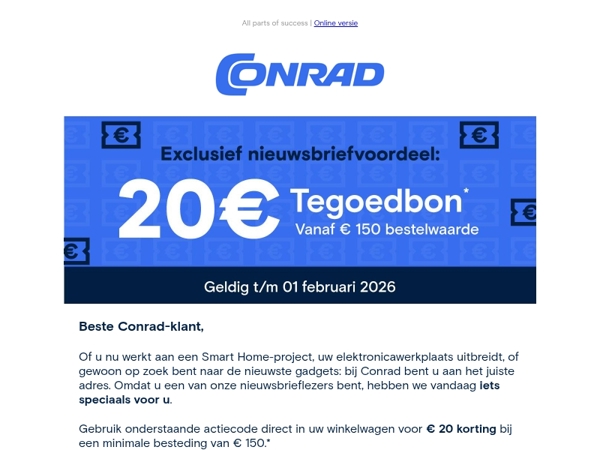 💎 Exclusief voordeel: uw waardebon van €20!