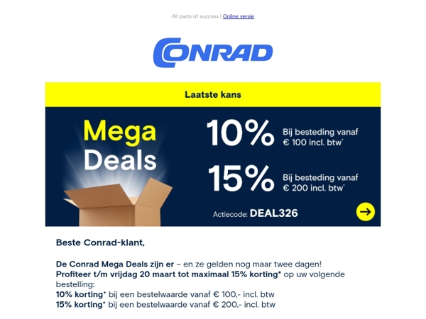 💸 Laatste kans op 15% korting.