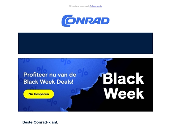 💥 De Black Week gaat van start: topdeals voor u!